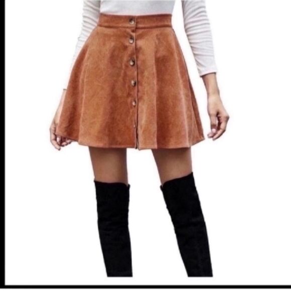 Brown button up mini pencil skirt size small - Picture 11 of 11